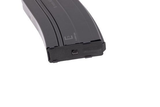AR-15 magazine with reinforced steel floorplate.